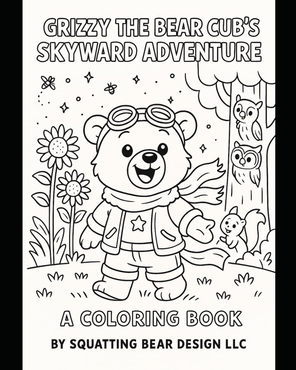 Grizzy Goes to Flight School (Grizzy the Bear Cub Coloring Book)