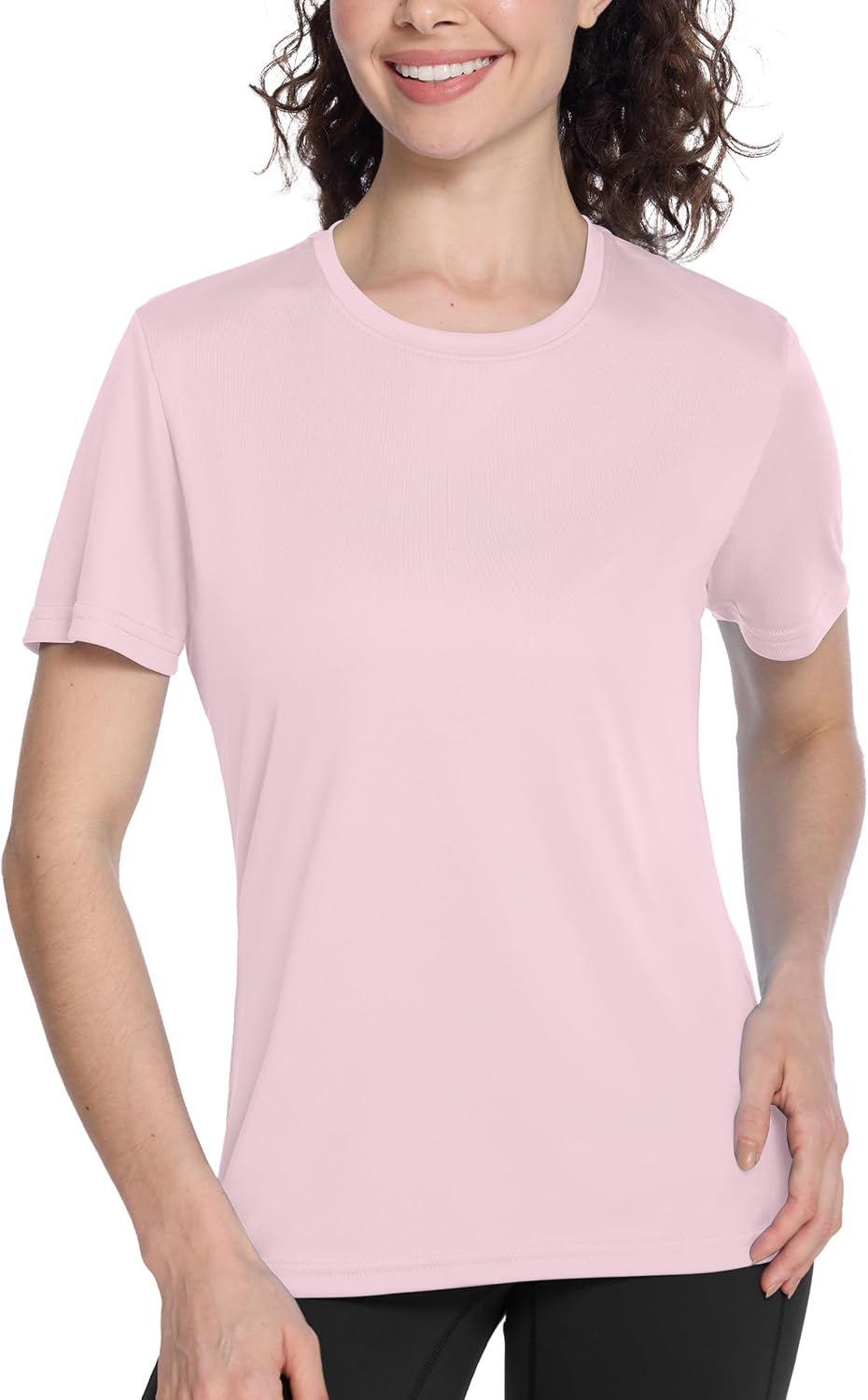 Roadbox Women's Workout Tops Short Sleeve, UPF 50+ Sun Protection Shirts, Quick Dry Athletic Gym Running Hiking Tee Shirt