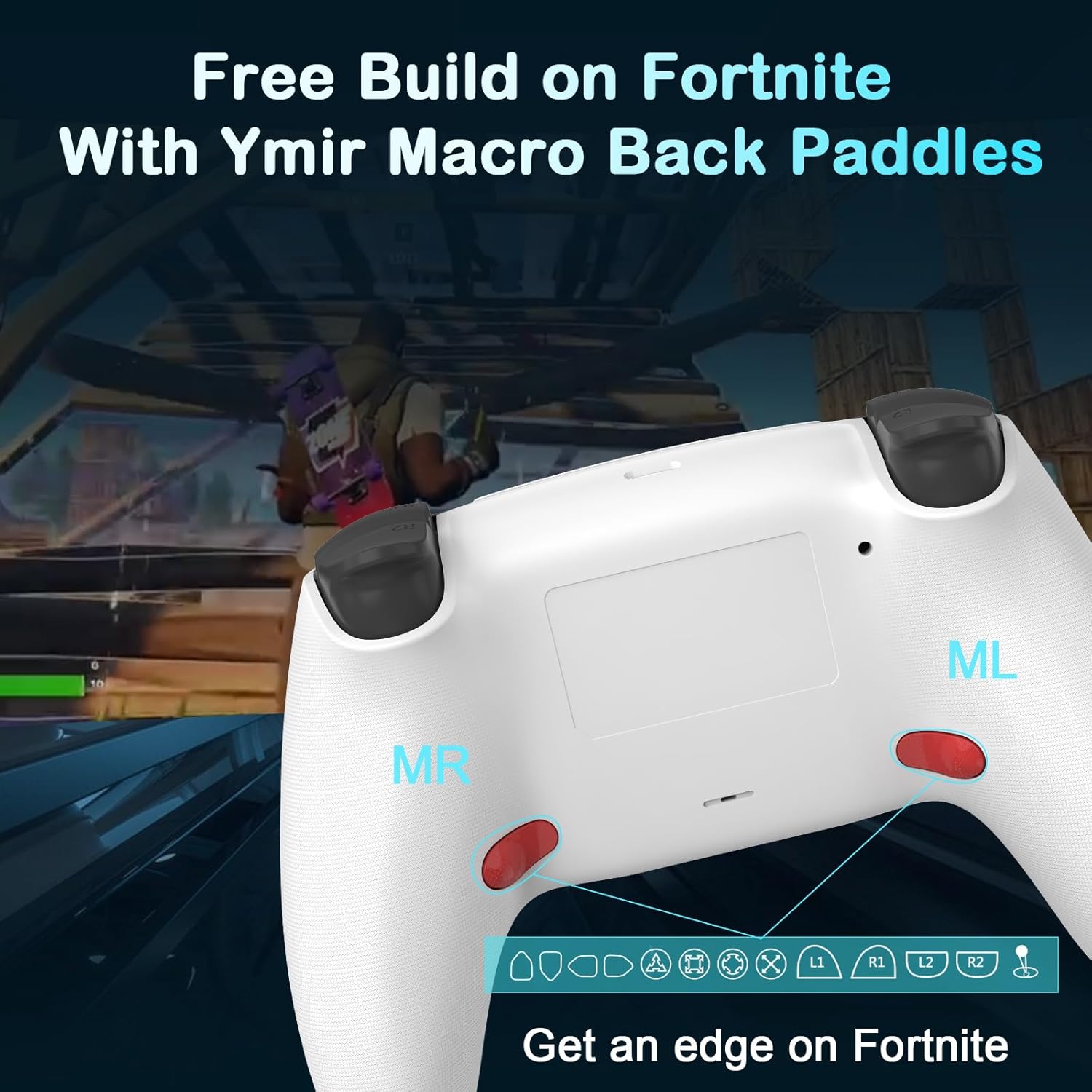 Enstixsm Wireless Controller connected to PS4, Laptop, Steam, and Phone.