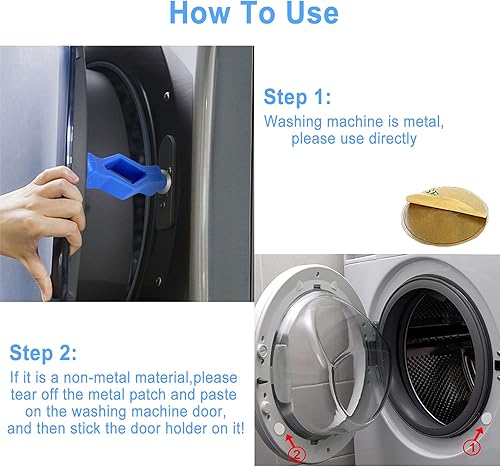 Miniatura 4 de Soporte de Puerta de Lavadora de Carga Frontal, Soporte de Puerta de Lavadora Magnético, Soporte de Puerta de Lavadora de Una Sola Puerta Flexible