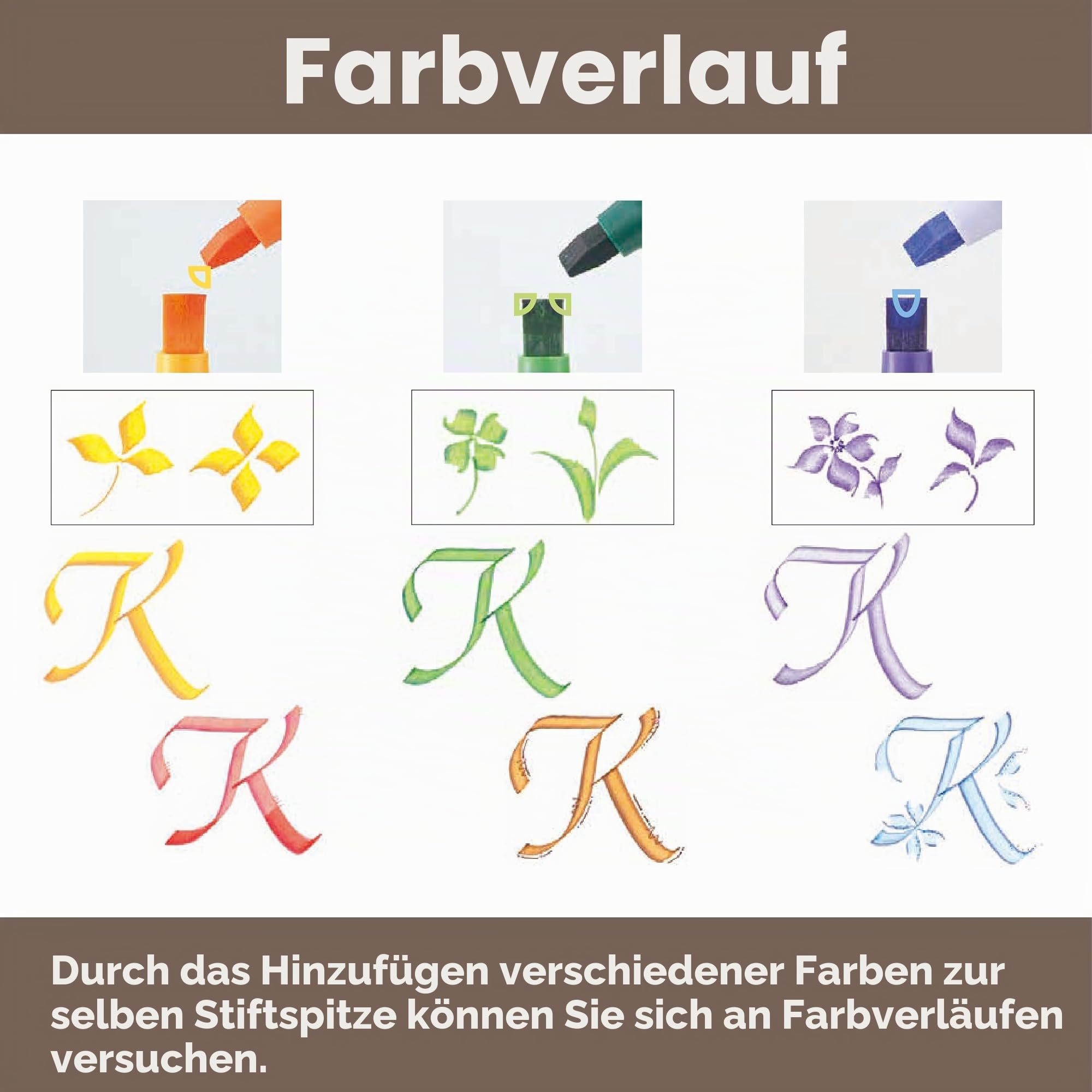 Kuretake Zig Kalligraphie-Marker, 2 mm, 5 mm, Doppelspitze, für Kunst, Skizzieren, Illustration, Kalligraphie, Tagebuch, Zeichnen, hergestellt in Japan, 24 Stück