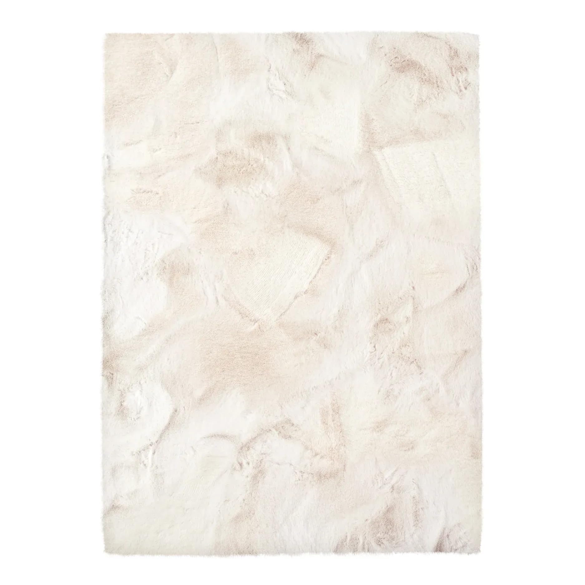 Tappeto shaggy 70 x 370 cm crema Dave - in pelliccia sintetica a pelo lungo - Soffice a pelo lungo per soggiorno, camera da letto e cameretta
