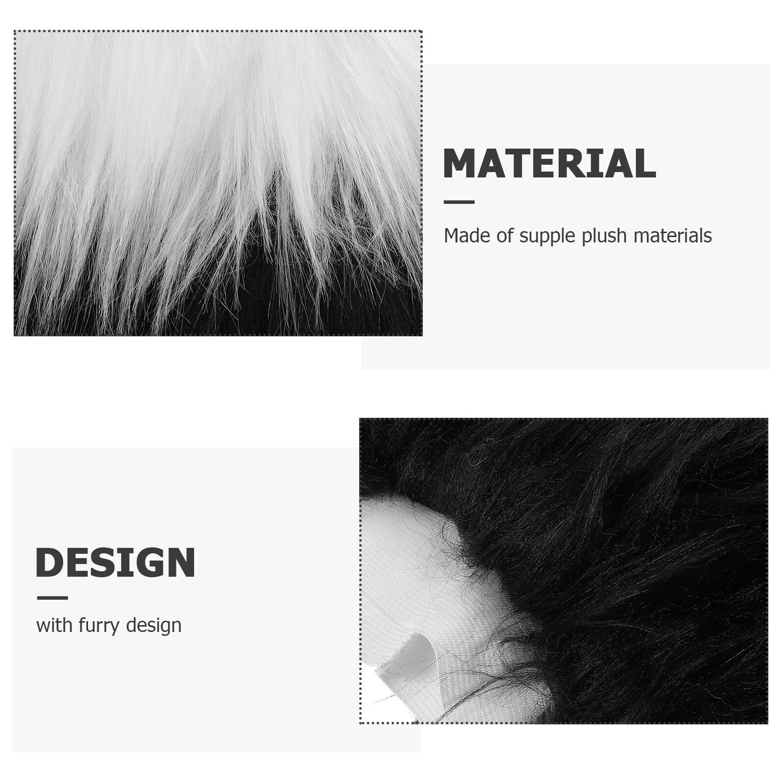 FOMIYES Calentadores de Piernas de Felpa Cálidos y Largos para Mujer, Diseño Peludo, Moda Invierno