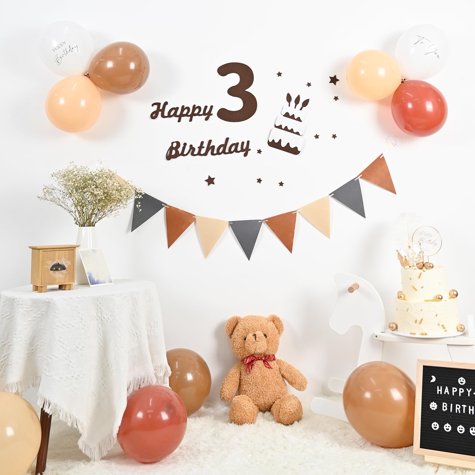 Amazon | GRESATEK 誕生日 飾り付け 風船 バルーン 数字3 3歳