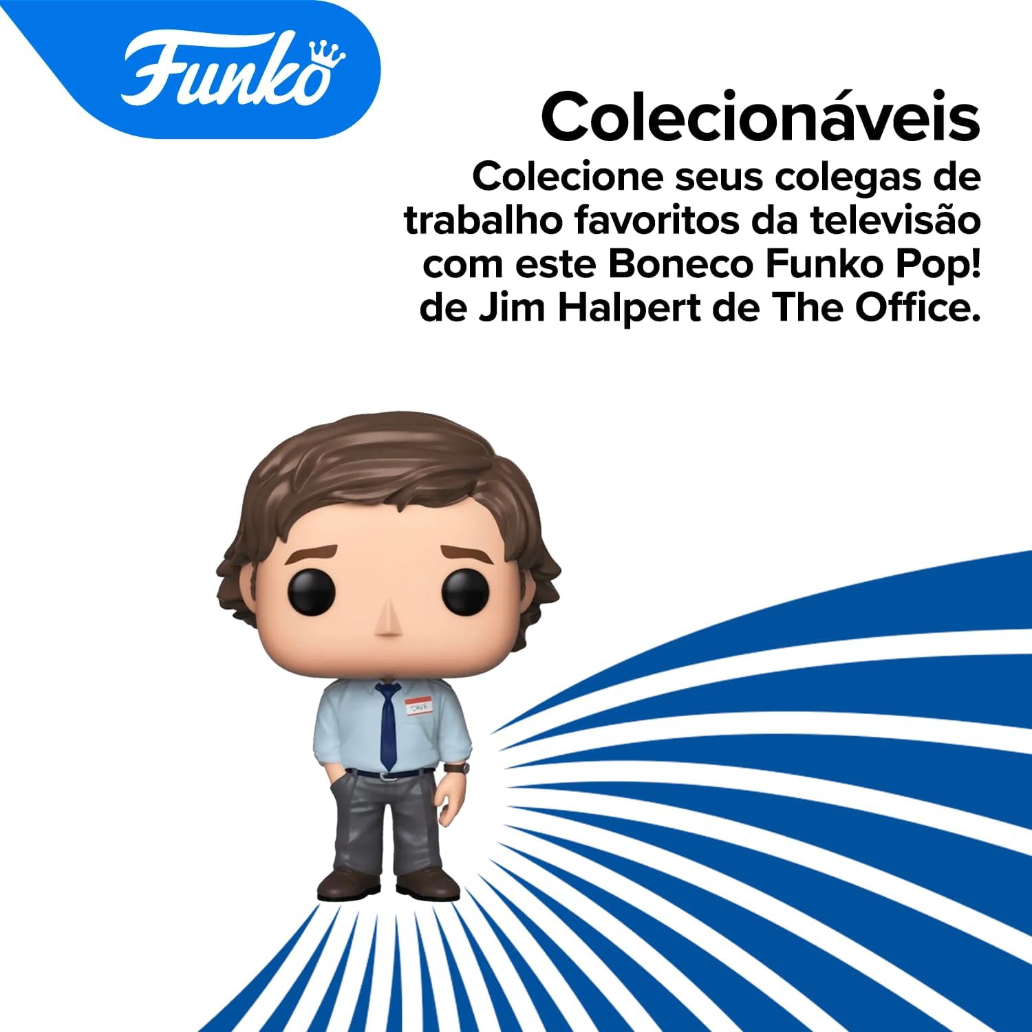 Boneco, Candide, Funko POP! Jim Halpert, The Office - 10 cm
