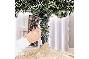 Artificial Christmas Tree Collar: A Festive Base Skirt Accessory in Wood and Candy