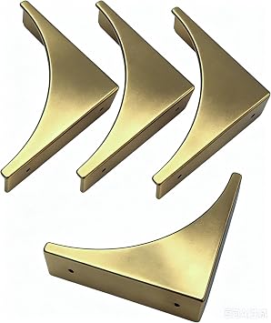 Corner Protectors for Furniture, Vintage Decorative Metal Corner Guards for Box Door Table Furniture Edge Cover Safety Guard Pack of 4 Bronze