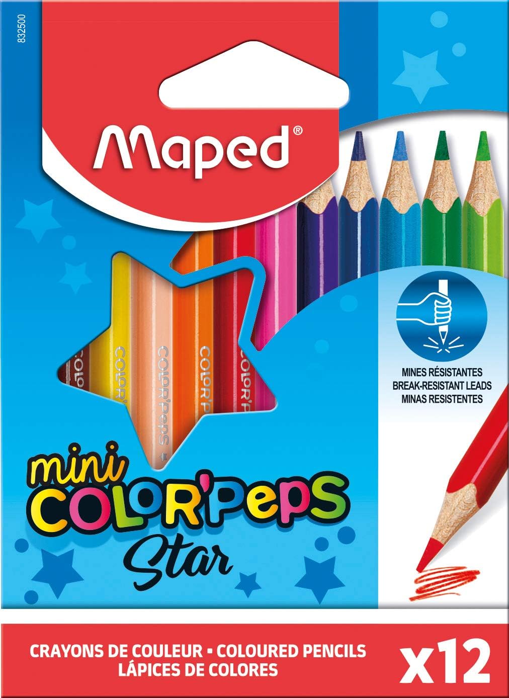 Mini Color Peps Wax Crayons, Multi-coloured