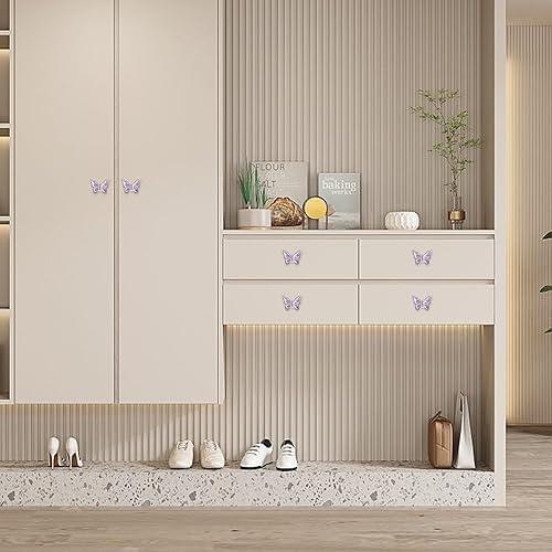 Miniatura 5 de Pomos de mariposa para gabinete, 6 pomos de mariposa de un solo agujero, tiradores decorativos para puerta, gabinete, cajón, armario, muebles,