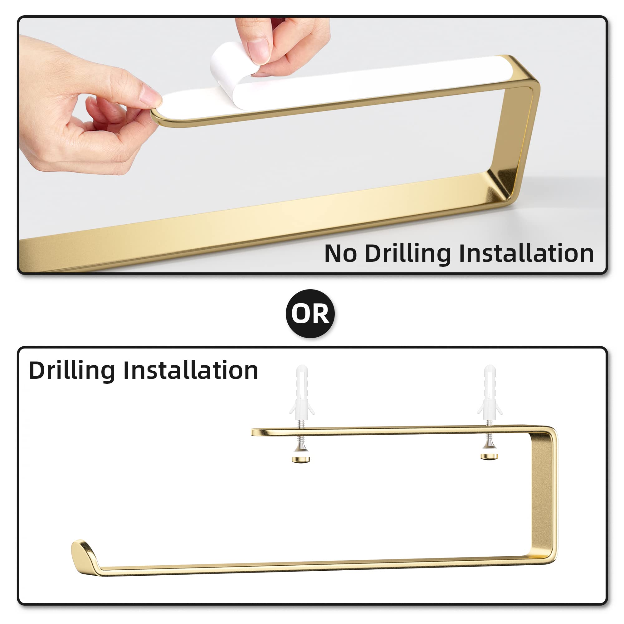 Portarotolo Carta Da Cucina Senza Foratura - Autoadesivo, Per Sotto Mobile - Foto 6