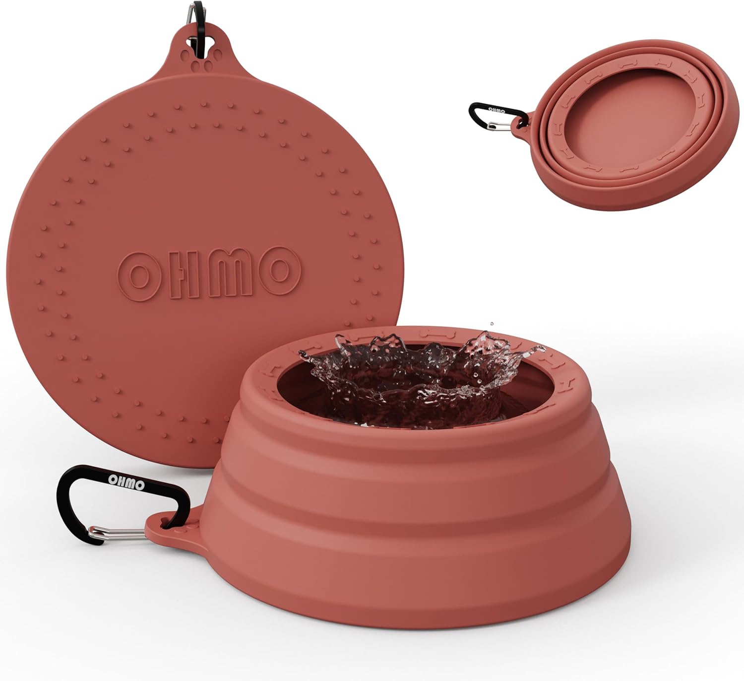 OHMO Spill Proof Collapsible Dog Water Bowl 24oz for Cars, No Splash Portable Bowls for Dog Travel, Pet Essentials for Road Trips, Cat Travel Accessories OHMO Spill Proof Collapsible Dog Water Bowl 24oz for Cars, No Splash Portable Bowls for Dog Travel, Pet Essentials for Road Trips, Cat Travel Accessories