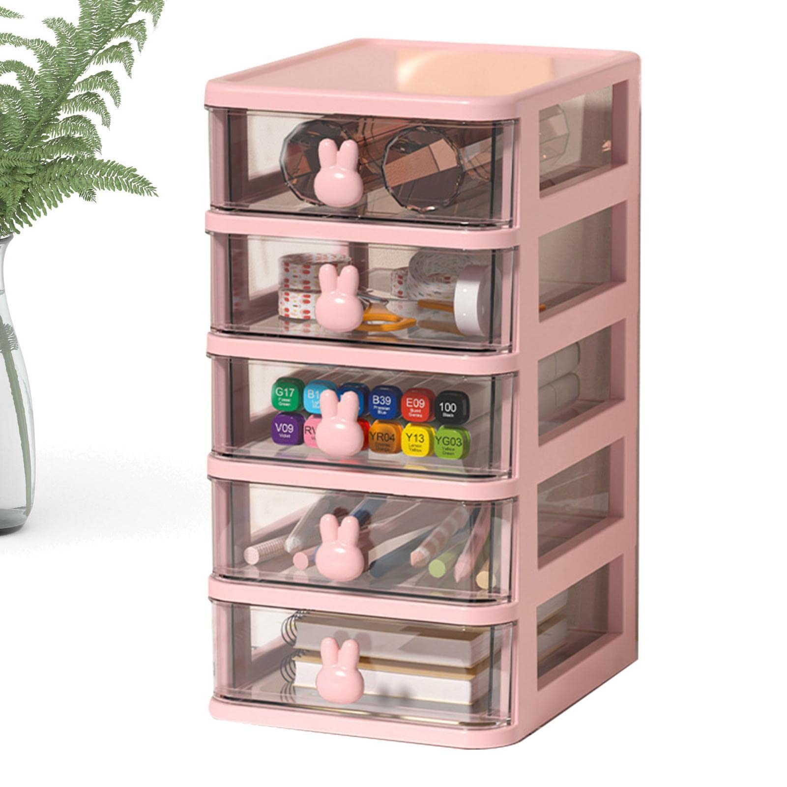 Closet Organizers And Storage - Multi Layer Desk Organizer With Drawers | Desktop Storage Box Desk Drawer Organizer | Tabletop Organizer Practical Organizer | Cute Desk Accessories For Stationary