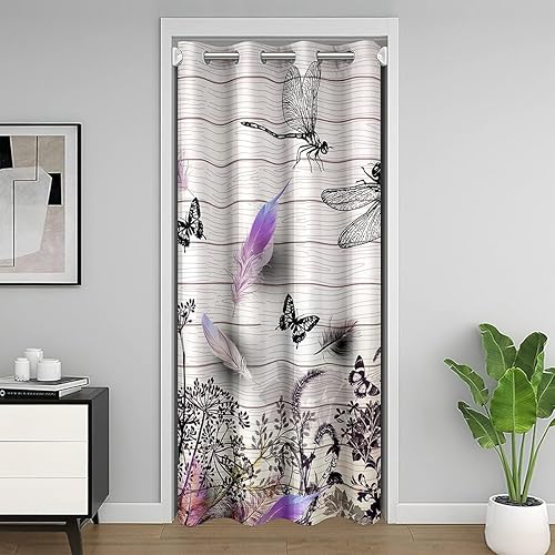 Miniatura 12 de jejeloiu Cortina de puerta de estilo japonés para puerta, privacidad de 42 x 80 pulgadas, tratamiento de ventana japonés Ukiyoe para decoración del