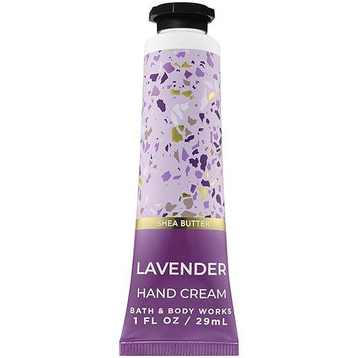 Bath and Body Works LAVENDER Shea Butter Hand Cream 1.0 Fluid Ounce (2019 Edition)