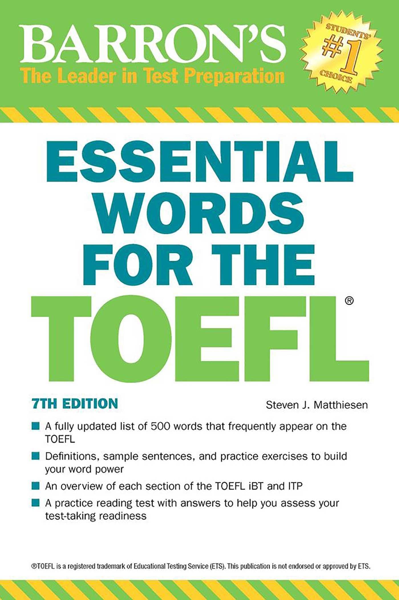 Barrons Educational Series Essential Words for the TOEFL