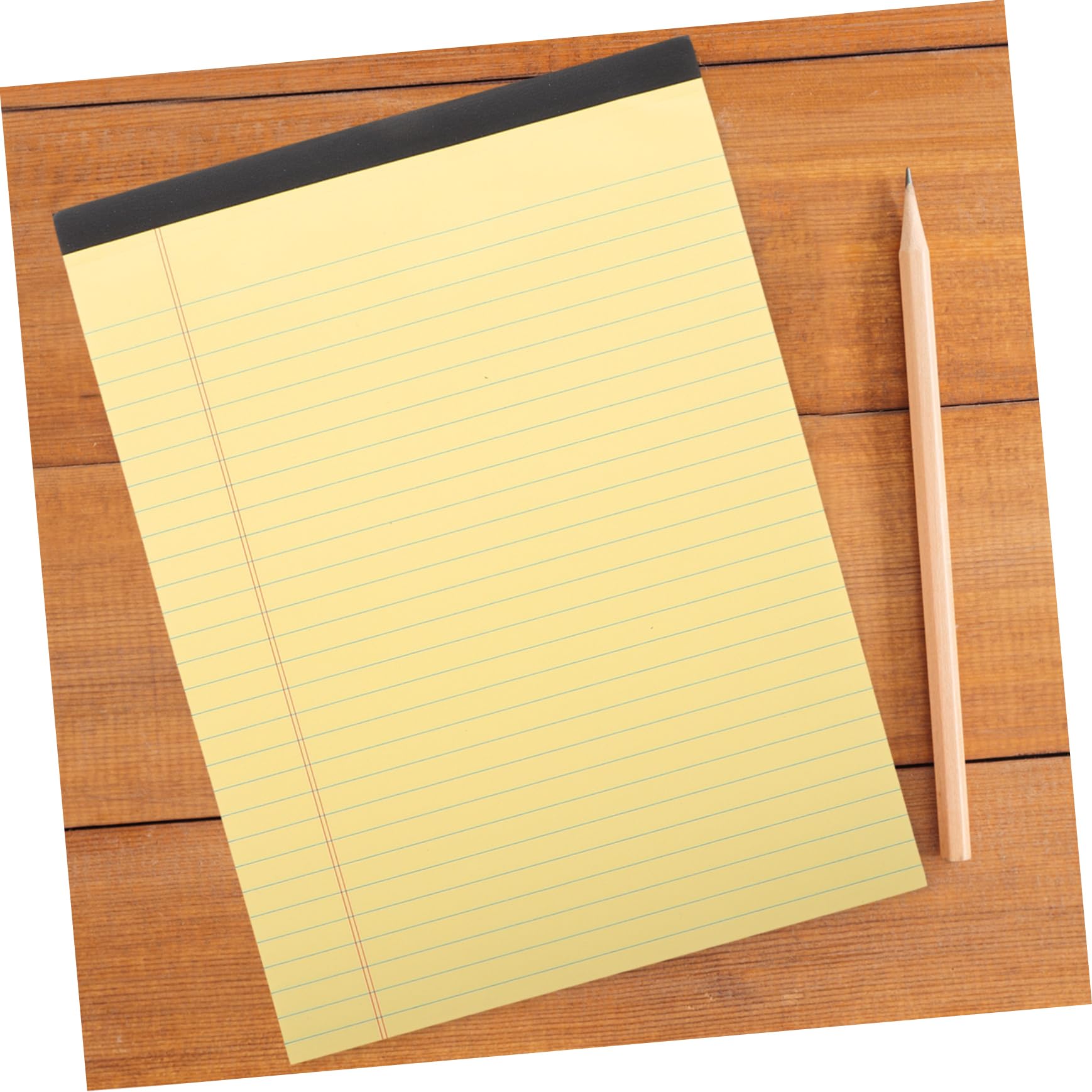 Blocco Note A4 6 Pezzi in Pasta di Legno, Pagine Rigate | Layout a Sezioni Strappabile, Giallo 214×295mm, Uso Quotidiano e Business per Professionisti e Studenti