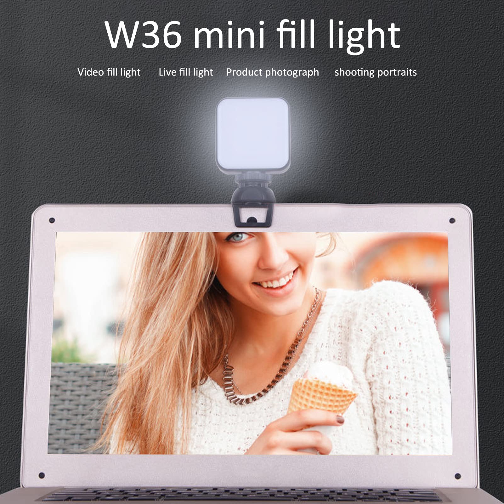 LED Phone Light, Selfie Light, Clip Video Light, Clip - On Zoom Lighting for Remote Work and Livestreaming