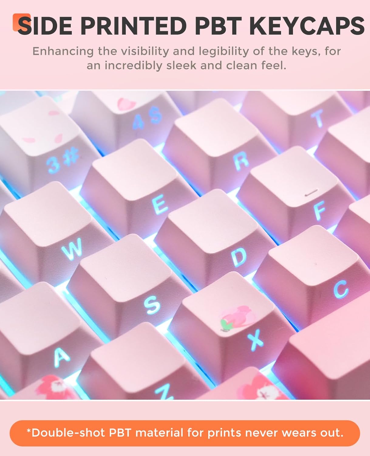 DAREU EK98pro Sakura Pink Wireless Mechanical Keyboard,Tri-Mode BT/2.4GHz/USB-C Creamy Gaming Keyboard with Number Pad,Gasket Structure,Hot Swappable Custom,RGB Backlit for Win/Mac