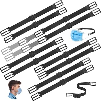 Mask Extenders/Ear Savers, (10Pcs) Ear Savers for Face Masks, Adjustable Mask Straps for Back of Head, Anti Slip Ear Strap for Kid and Adult