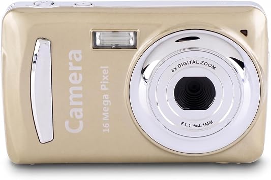 Digital Camera for Kids, 16MP 720P Video 4X Zoom 2.4 Inch LCD Screen Compact Camcorder with Fill Light and Memory Card Support, Children Gift