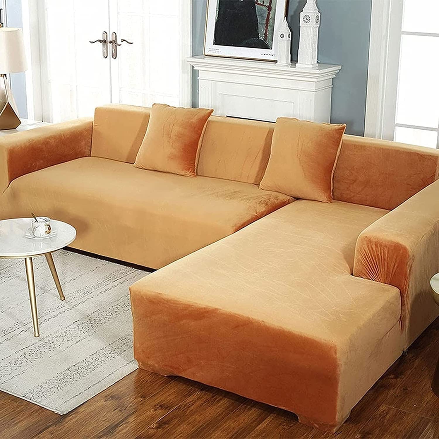 Couverture de canapé en velours de luxe élastique 190-230cm