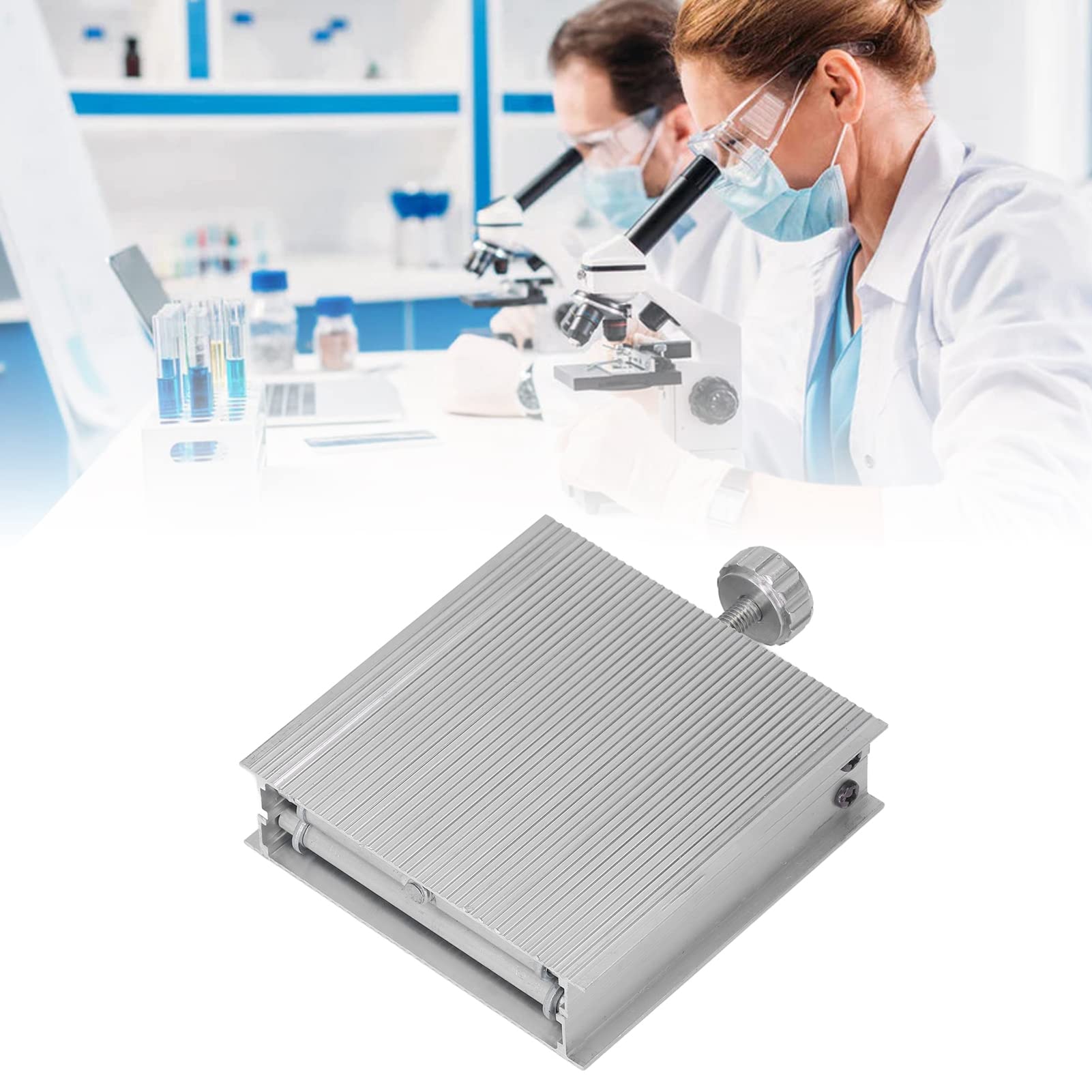 Plate Forme Élévatrice de Laboratoire, Mini Plate Forme de Cric de Levage de Table de Levage de Laboratoire, Table Élévatrice de Laboratoire en Alliage D'Aluminium de 66 Lb pour Différent(Argent)