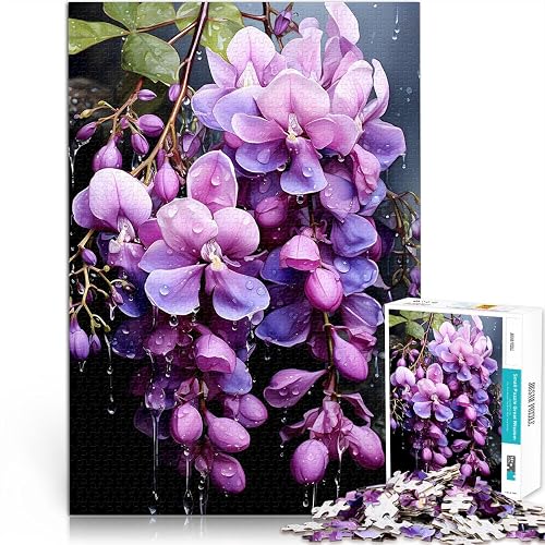 Rompecabezas para Adultos de 1000 Piezas Gotas de Lluvia de glicina Juego práctico Decoración de Pared…
