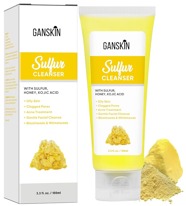 Sabonete de enxofre Ganskin para rosto e corpo