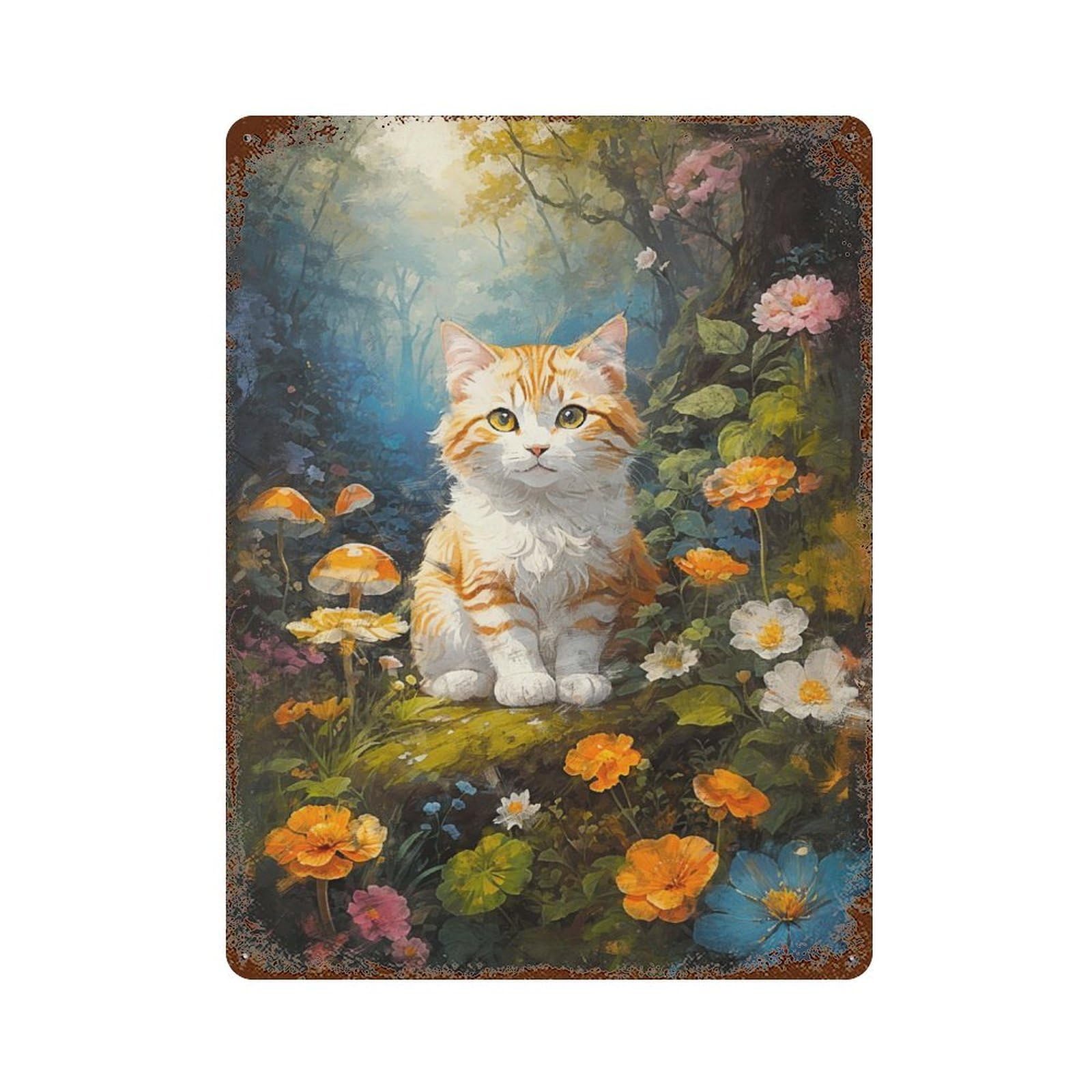 The Serene Majesty Vintage Metal Tin Sign 15.7"x11.8", Novelty Wall Decor for Garage, Pub Or Kitchen