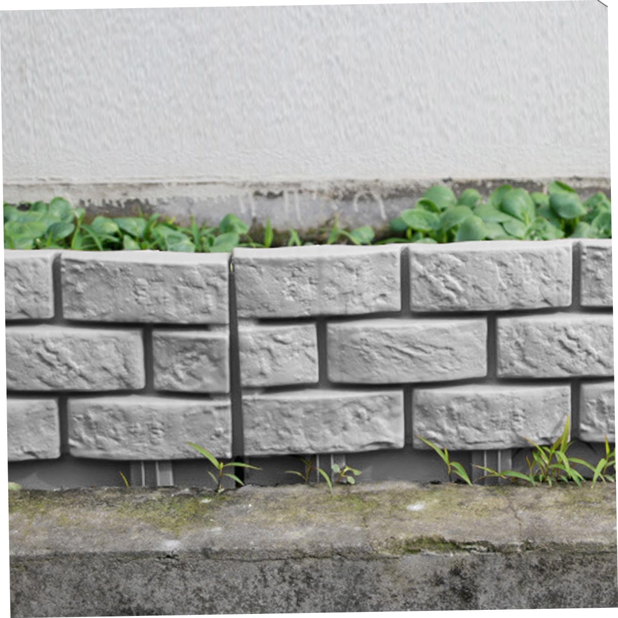 POPETPOP 3Pcs Outdoor Plastic Picket Fence Decorative Garden Landscape Edging Plant Borders Portable Stable Courtyard Fence for Garden Patio Lawn