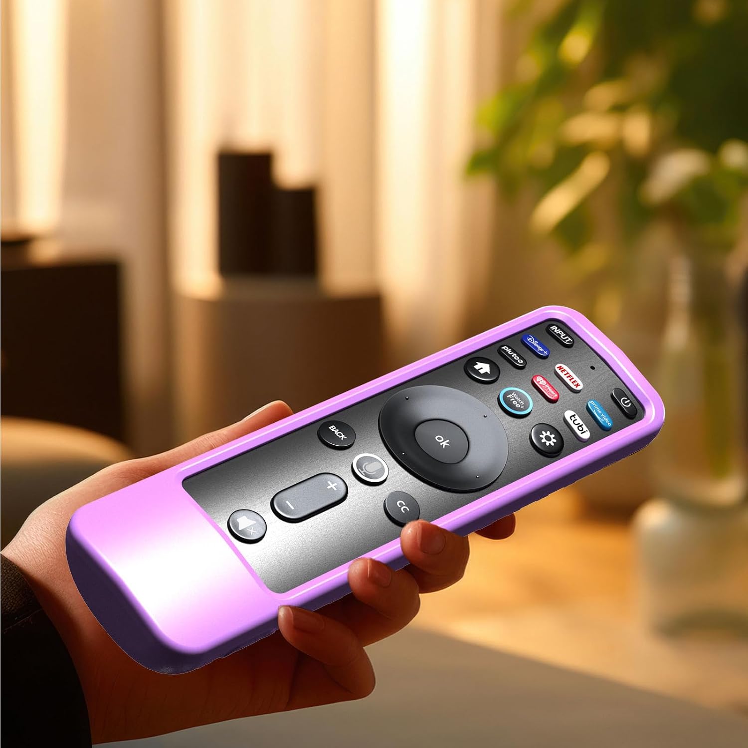 VIZIO XRT260 Smart TV Remote Case Cover, Glow in the Dark Purple image 3