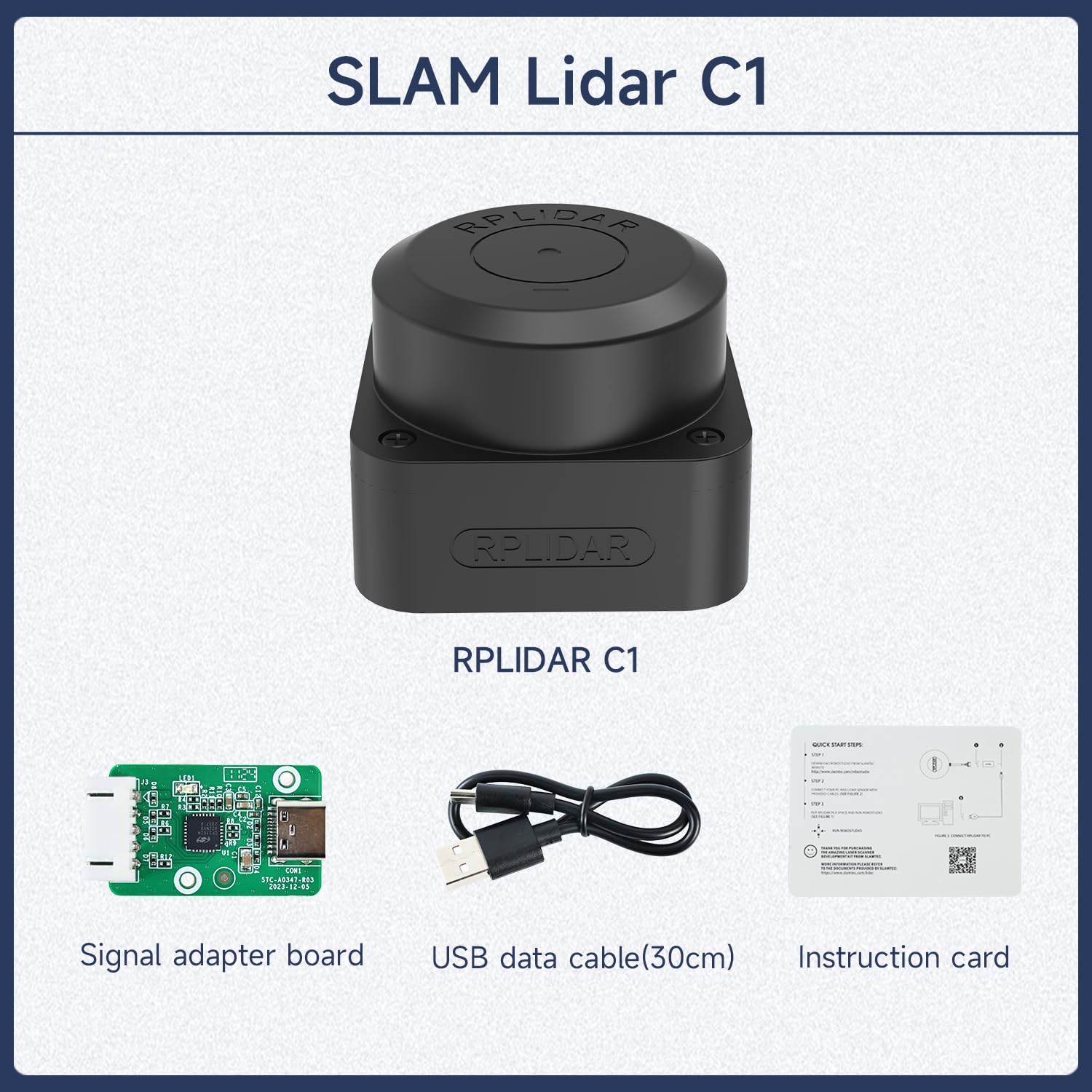 Yahboom Silan Lidar Sensor ROS Robot TOF Range Navigation 3D Scanner Laser Measurement Tool RPLIDAR C1