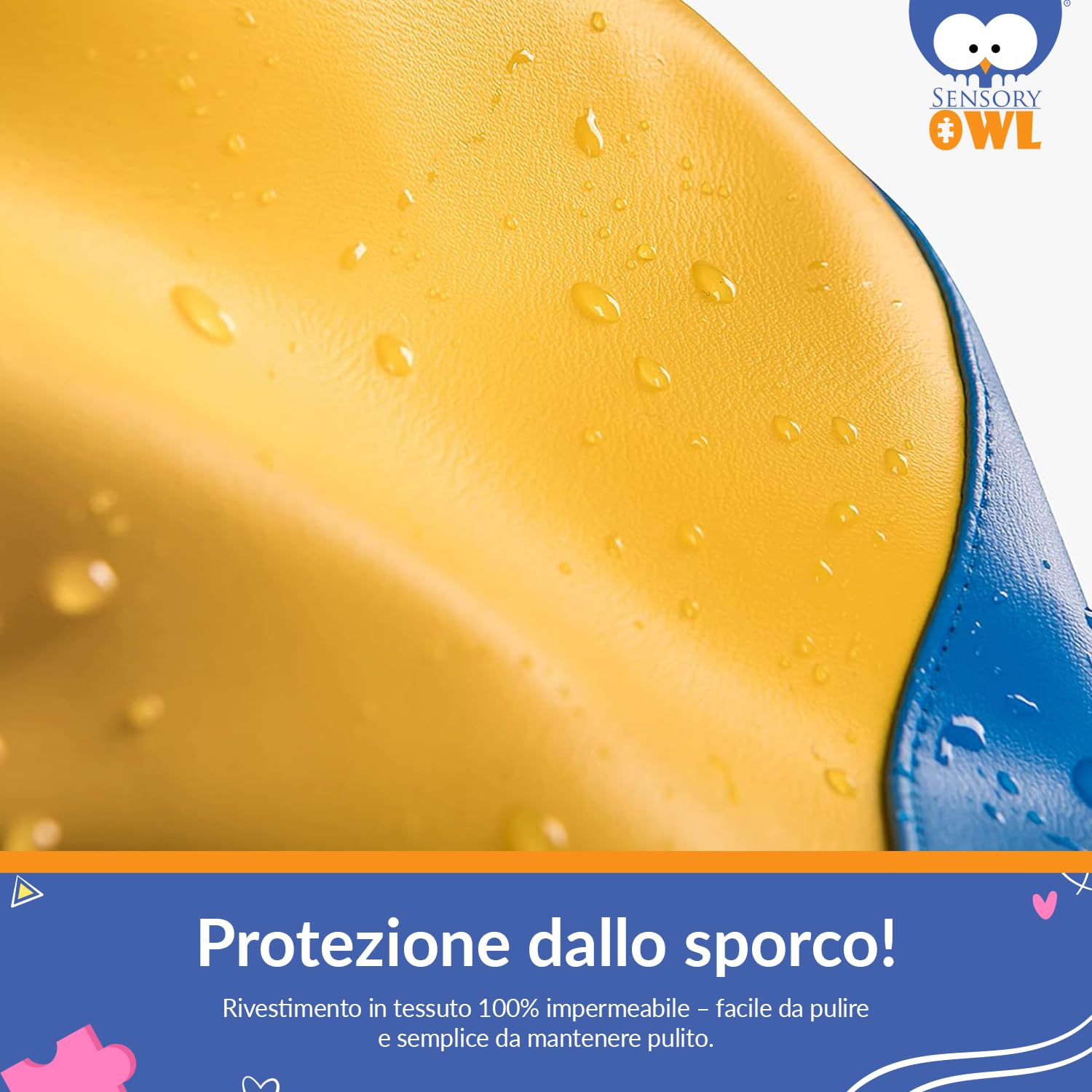 Pouf Grande - Tunnel - Impermeabile - Miglioramento delle Abilità Motorie - Terapia Sensoriale di Gruppo - per Scuole e Asili - per Bambini con ADHD - Spettro Autistico