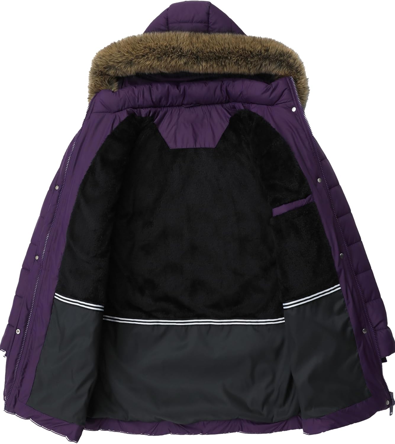 Women’s Plus Size Down Parka Puffer Coat | Detachable Hood, Waterproof, Windproof, Warm for Winter - Image 3