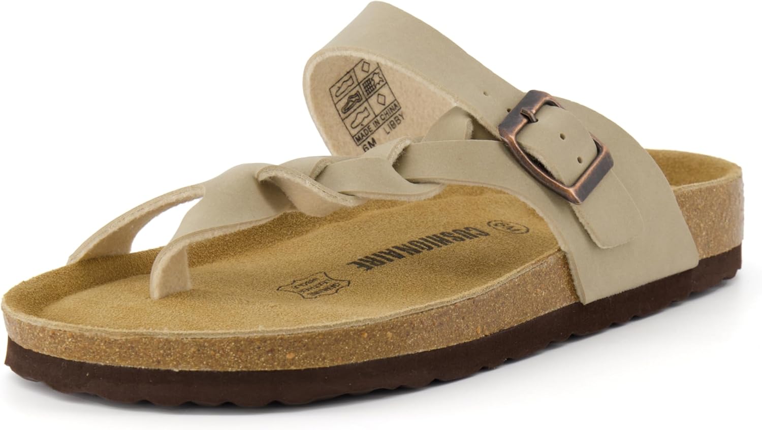 CUSHIONAIRE Women's Libby Cork footbed Sandal with +Comfort and Wide Widths Available, - Image 9