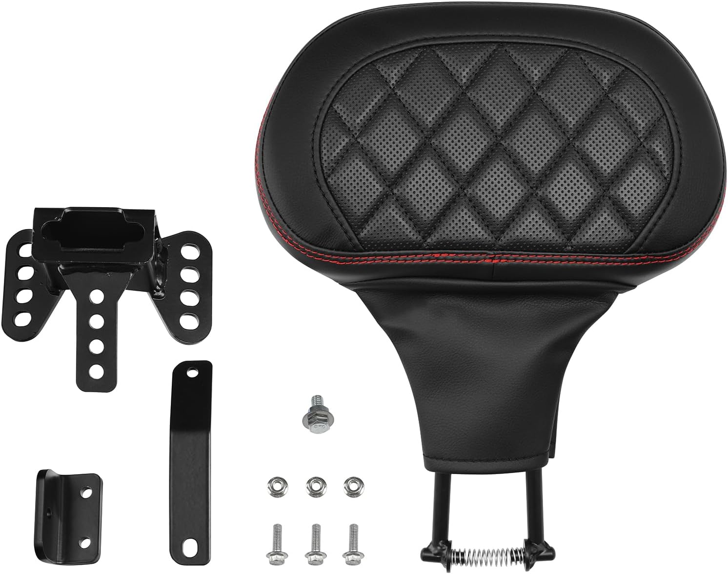 TCMT Adjustable Plug-in Driver Rider Backrest Backrest Pad Fit For Harley 2009-2023 Touring Road King FLHR Street Glide FLHX Road Glide FLTR
