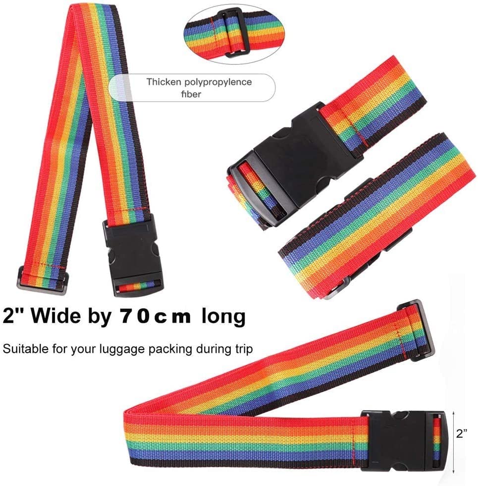 Suitcase Strap, Set of 4 Luggage Straps, Suitcase Strap, Cross Luggage Straps, Adjustable Suitcase Luggage Straps, Suitcase Straps with Buckle, Luggage Strap - Image 3
