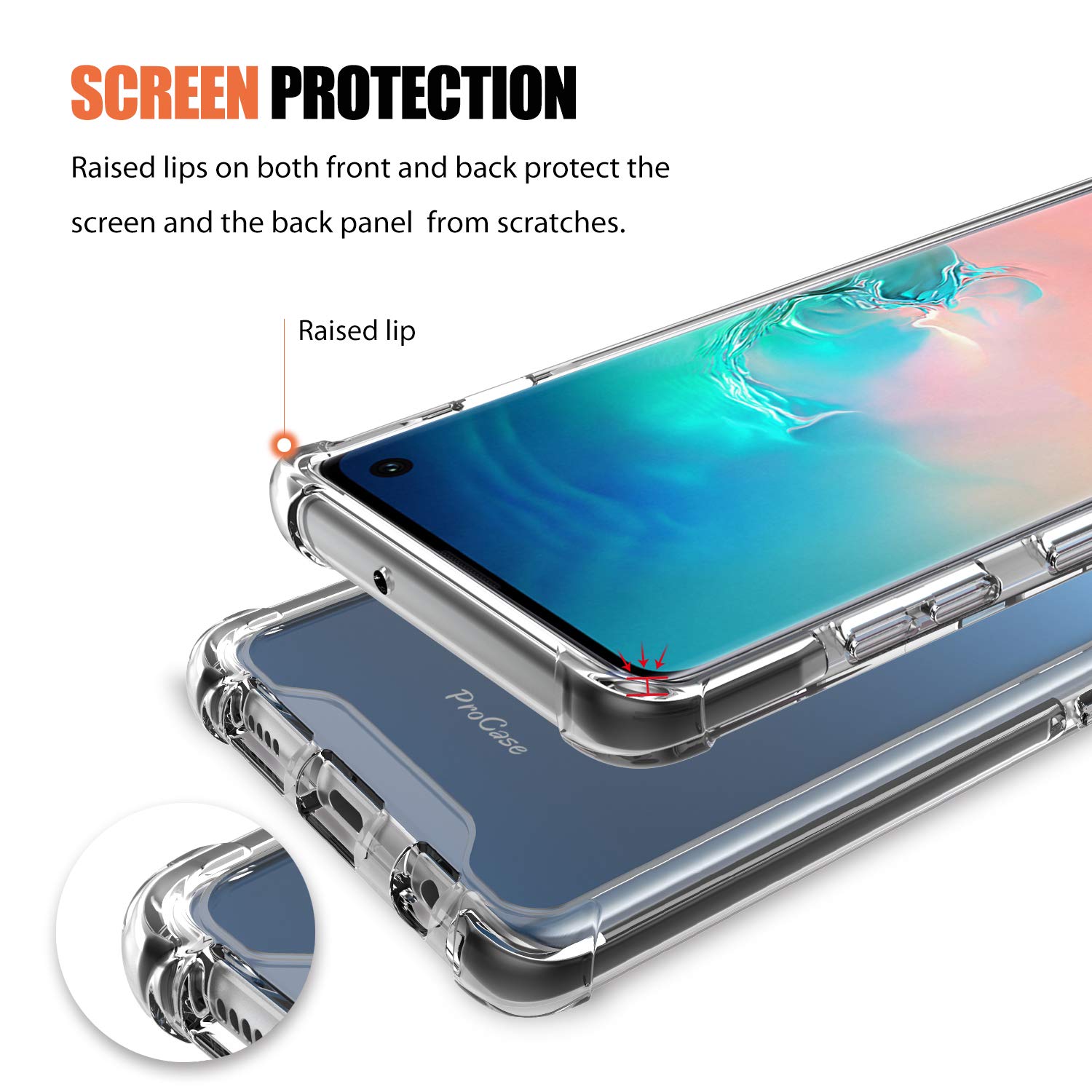 pケース、11pro、GALAXYs10、プロテクト Amazon.com: ProCase Galaxy S10 Case Clear, Slim Hybrid