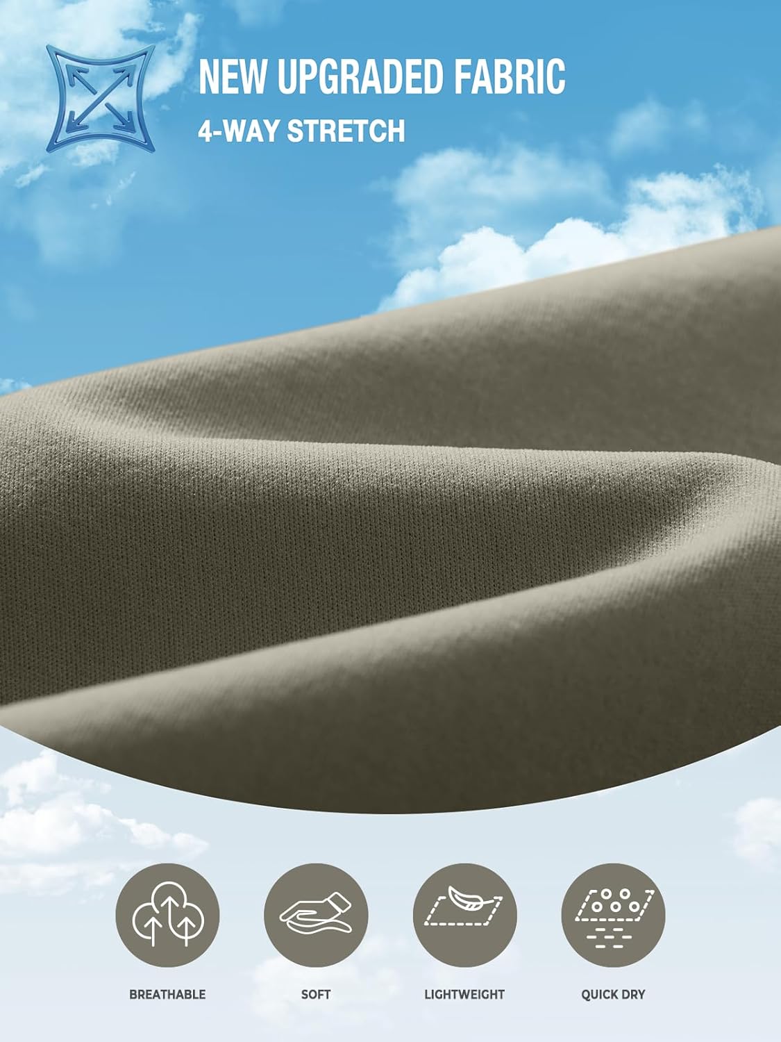 NORTHYARD Mens Golf Shorts Casual 9" Work Dress Hiking Beach Travel Shorts with Pockets Lightweight Quick Dry