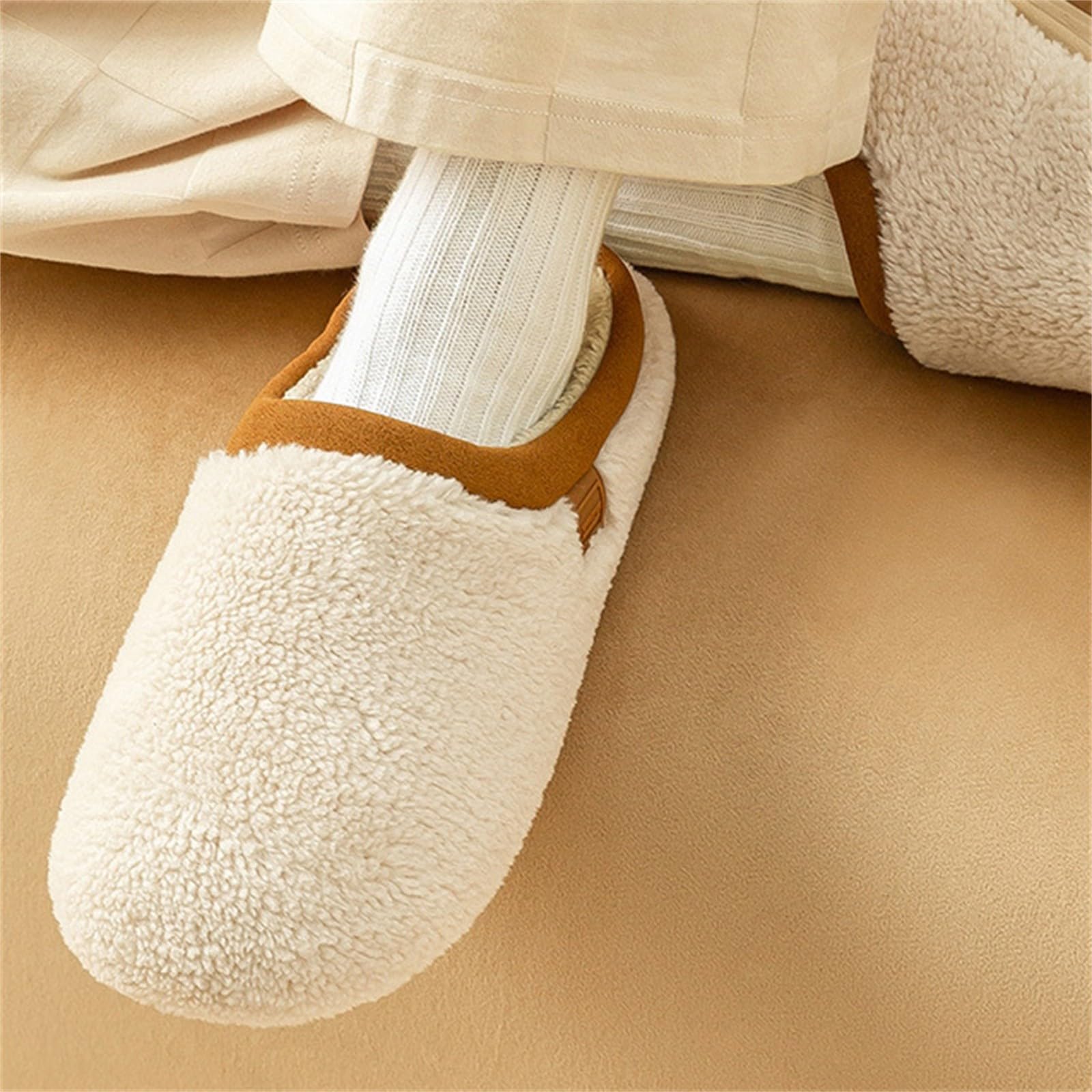 Pantuflas Mujer Frente Cerrado Pantuflas Slip-On Calentadores Unisex