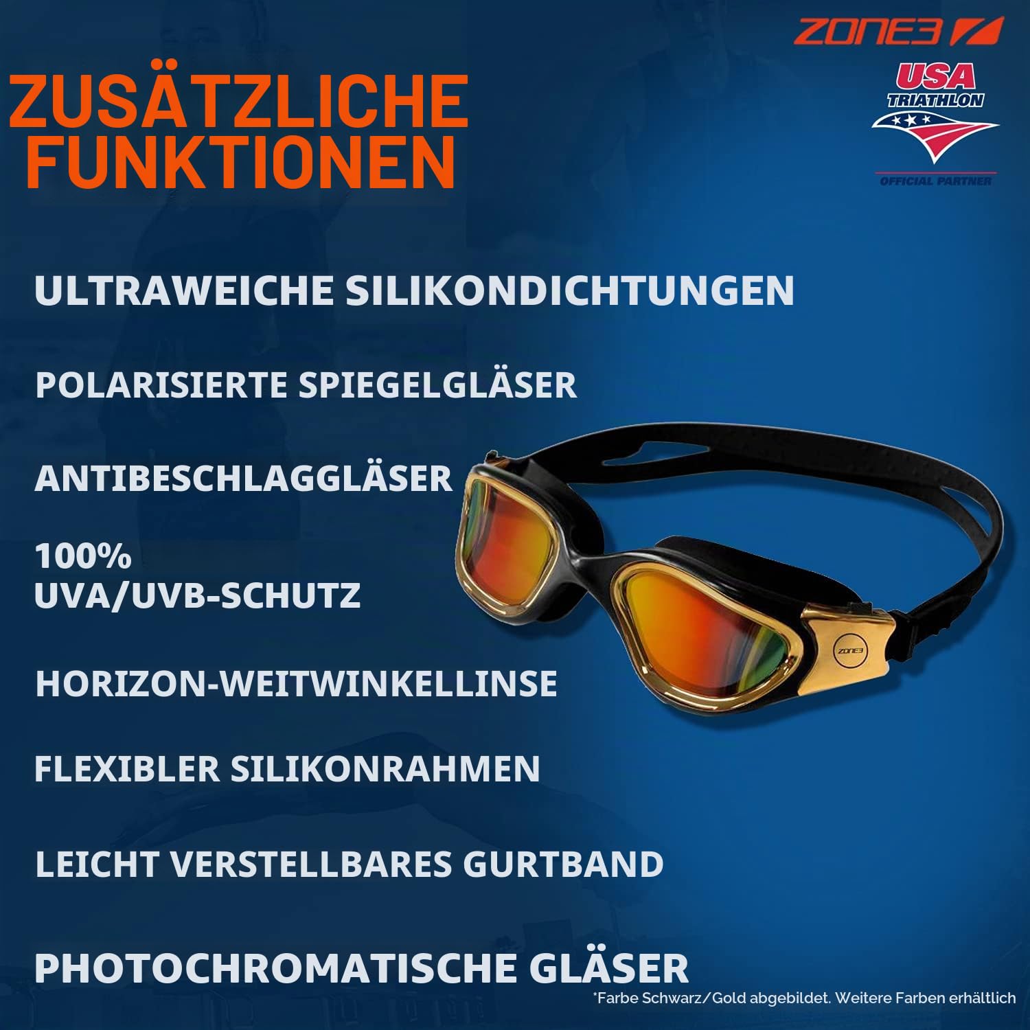 ZONE3 Unisex Dampf Schwimmbrille (1er Pack)