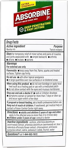 Miniatura 4 de Absorbine Jr Plus - Líquido para aliviar el dolor, fórmula extra fuerte, 4 onzas líquidas (paquete de 3)