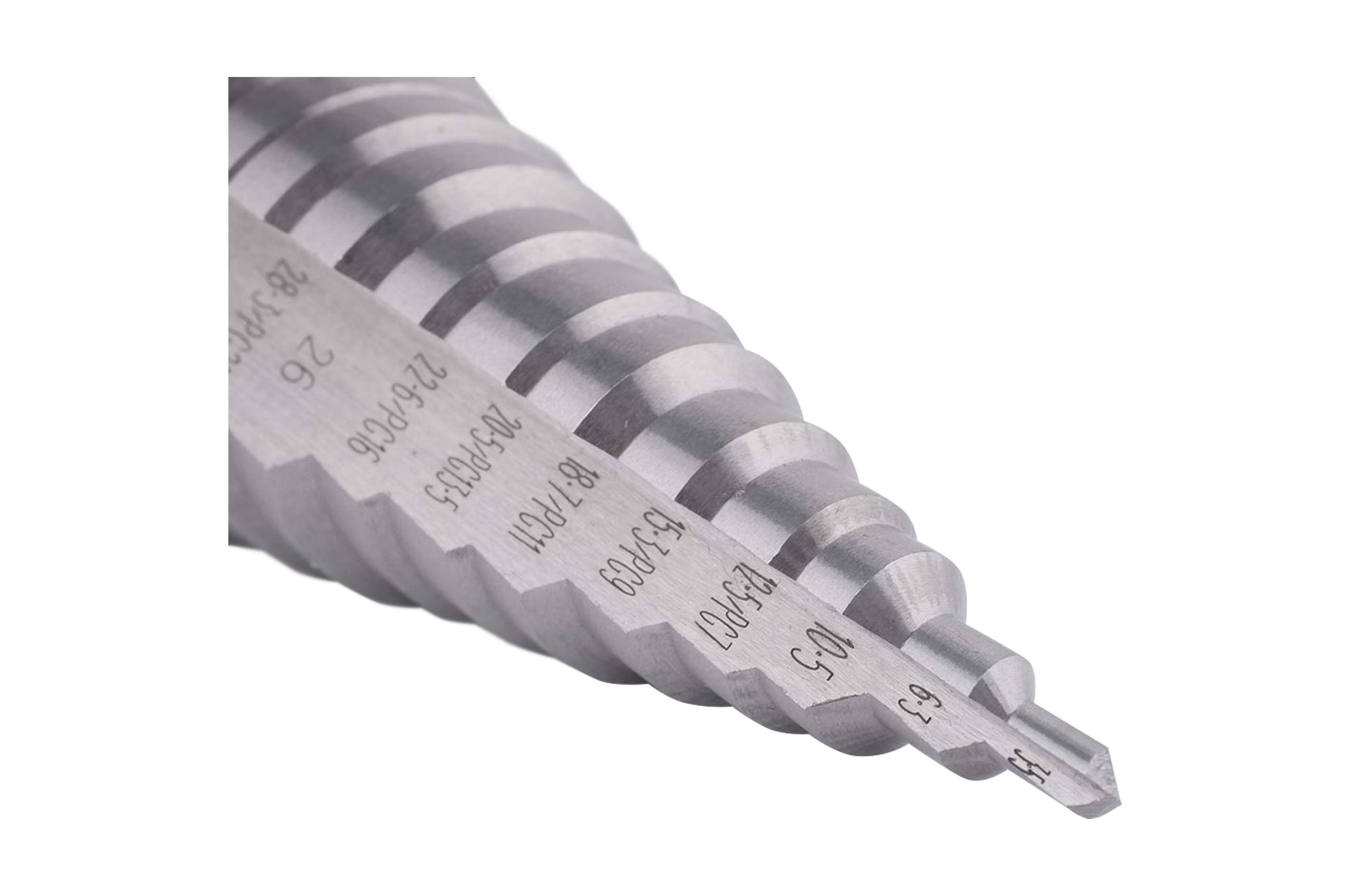 GSR Broca escalonada profesional HSS, HSSG 3,5-40 mm, recto, ranurada, rectificada, rosca de tubo blindado PG 7-PG 29, broca cónica, broca cónica, broca de acero inoxidable