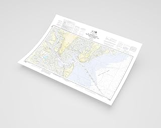 MG Global Nautical Poster of Brunswick Harbor & Turtle River 2012 St. Simons Sound Old Georgia 447 | 11x17 12x18 16x24 24x36 Historical Unframed Print | Wall Art for Gift | Vintage Antique Decor