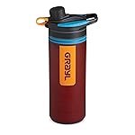 GRAYL GeoPress 24 oz Water Purifier Bottle - Filter for Hiking, Camping, Survival, Travel (Wanderer Red)
