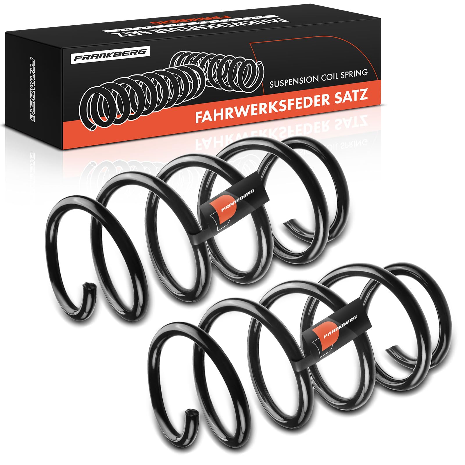 Frankberg 2 ressorts de suspension pour essieu avant 1K0411105JG | Compatible avec: Golf VI 5K1, Golf V 1K1