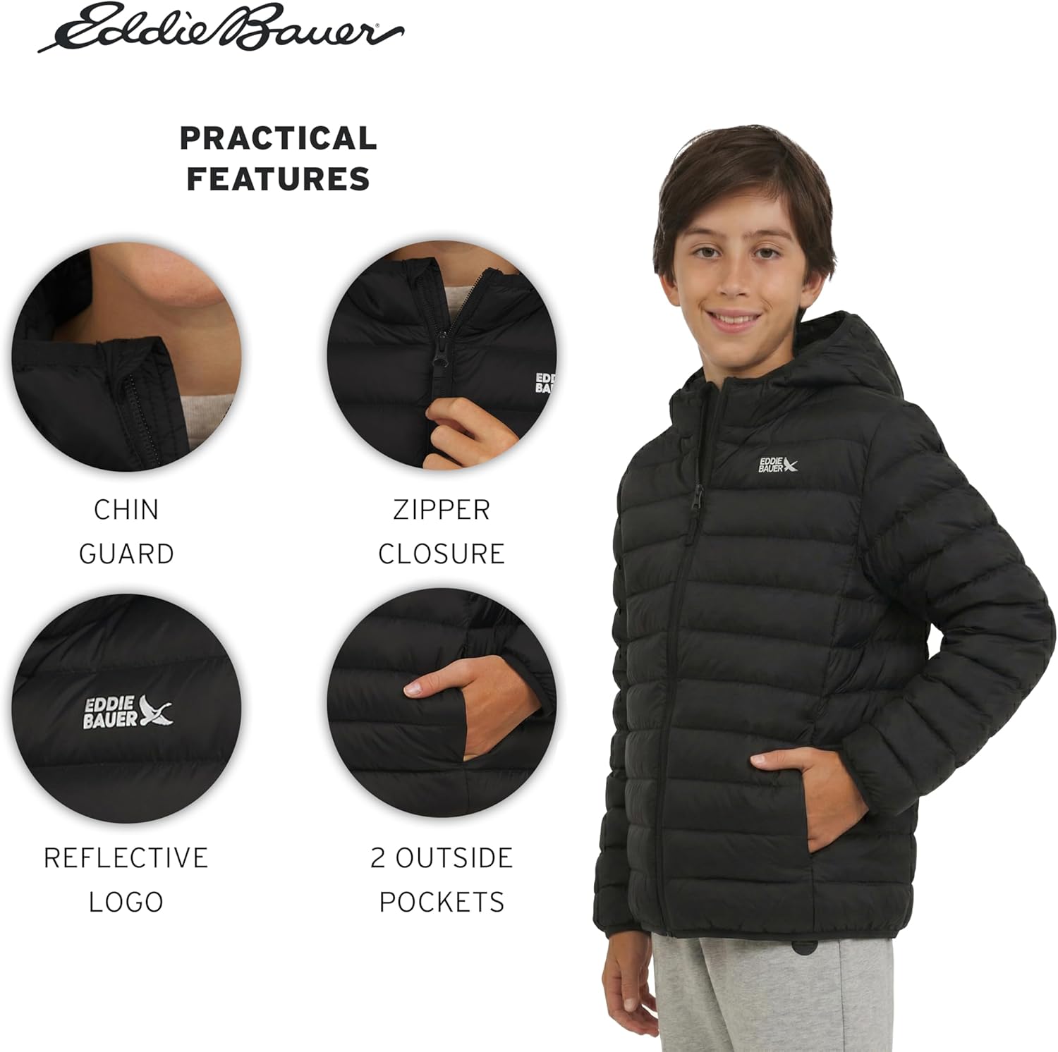 Eddie Bauer Boys' CirrusLite Lightweight Down Puffer Jacket