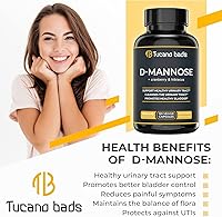 Vista 3 de Tratamientos de infección del tracto urinario D Manosa 1000 mg Cápsulas - Potentes píldoras de D-manosa y arándano con extracto de hibisco - Control