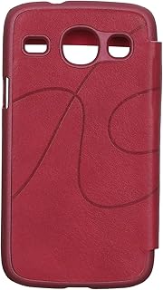 جراب قابل للطى لهاتف سامسونج جالاكسي كور I8262 - احمر، منقلب، سيليكون