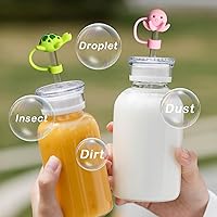 Vista 3 de 6 tapas de paja para copa Stanley, cubierta de paja de silicona de animales marinos para vaso Stanley de 30 y 40 onzas con asa, tapas de puntas